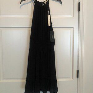 New Gauzy Cotton  Black Halter Summer Dress - Size Medium